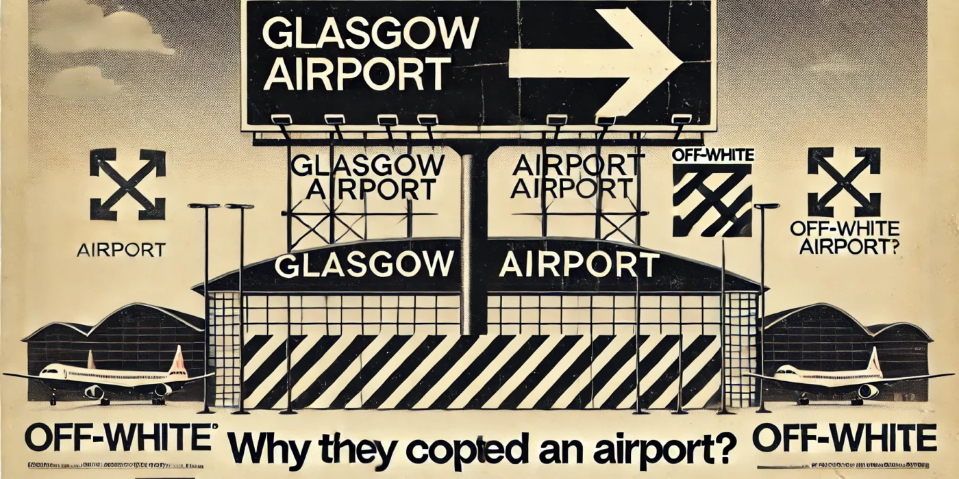 off white x glasgow airport
